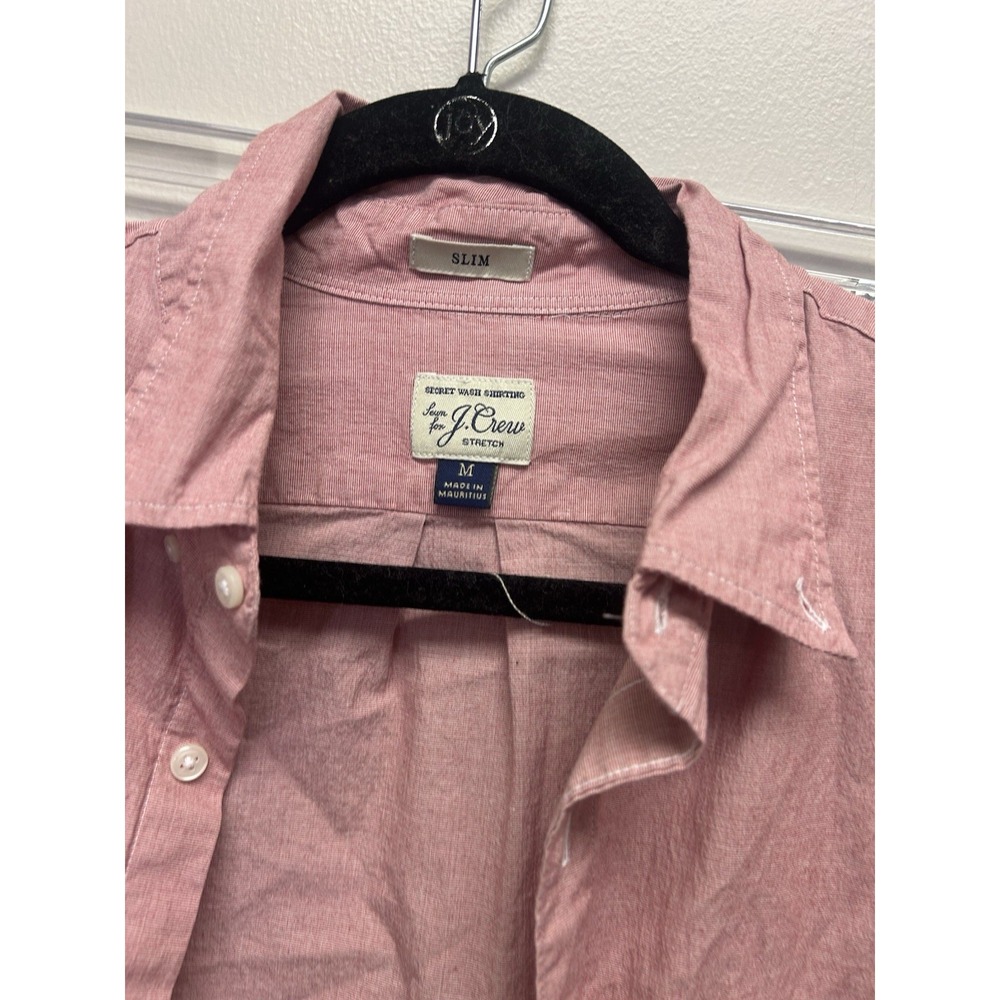 Lands End Dress Shirt 16.5 33 Red 100% Cotton L EUC